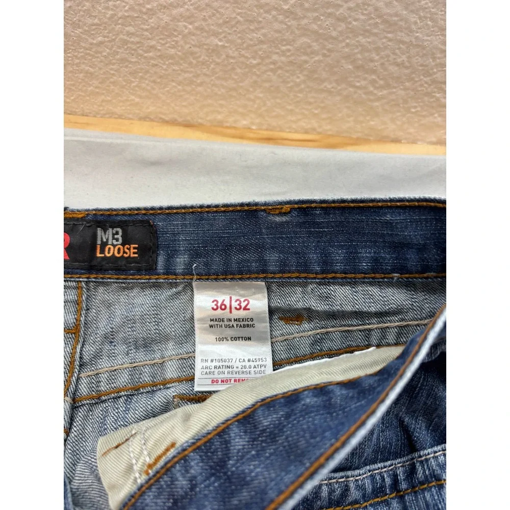 Ariat Work FR M3 Loose Fit Flame Resistant Jeans Blue Denim 36x32 Mens 1005037
